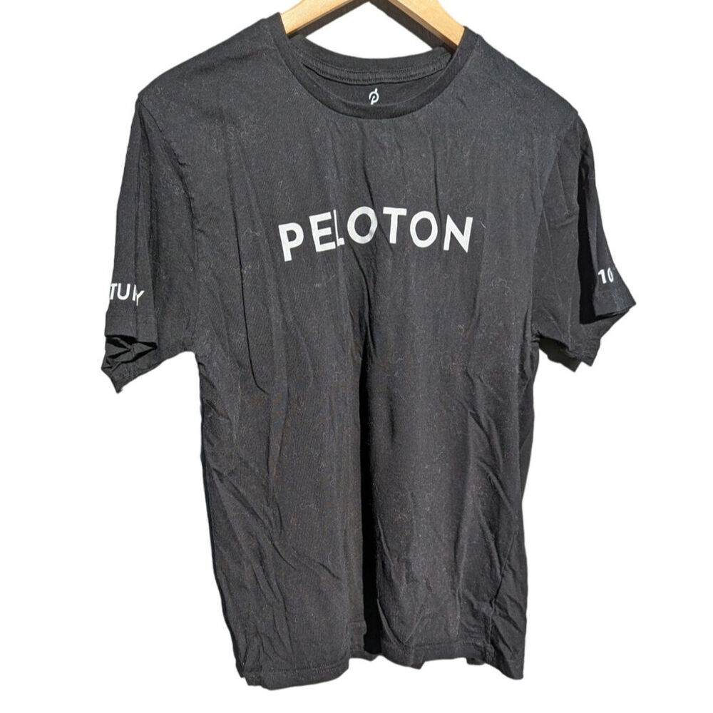 Cycling Peloton Black T Shirt Women L Athletic Gym Workout Bike Cotton Viral 100